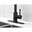 Robinet de cuisine noir mat avec rétractable, acier inoxydable, poignée simple, 3 modes de sortie d'eau, robinet rétractable, noir, réglages, construction robuste-1557879159