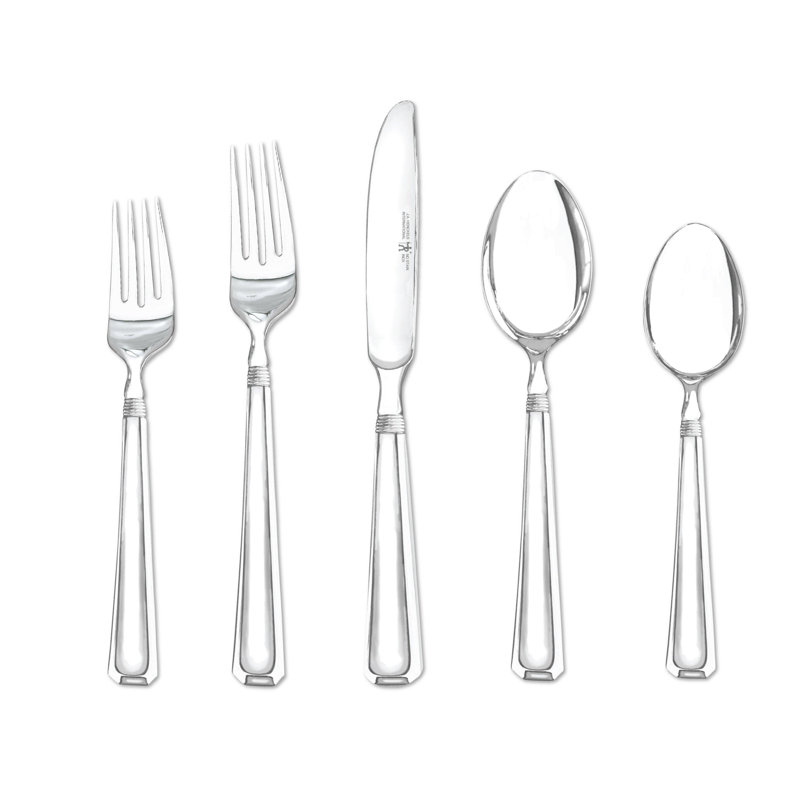 HENCKELS Henckels Metrona 62-Pc 18/10 Stainless Steel Flatware Set, Service For 12