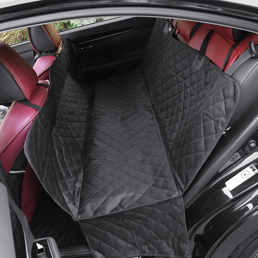 Premium Hammock Dog Car Seat Cover for Trucks with Mesh Window for Stress Free Travel, Heavy Duty, Waterproof and Scratchproof Pet Seat Cover Backseat