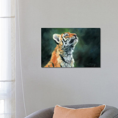Tiger Cub Looking Up by David Stribbling - Wrapped Canvas Gallery-Wrapped Canvas Giclée