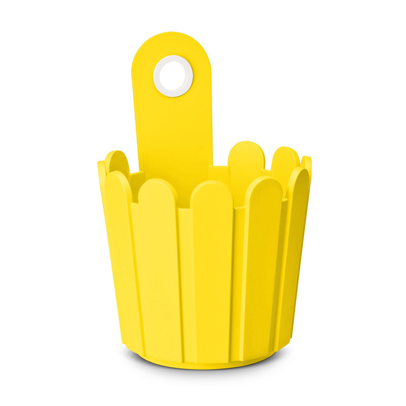 Planter, 22cm H x 15.5cm W x 15.5cm D, Yellow
