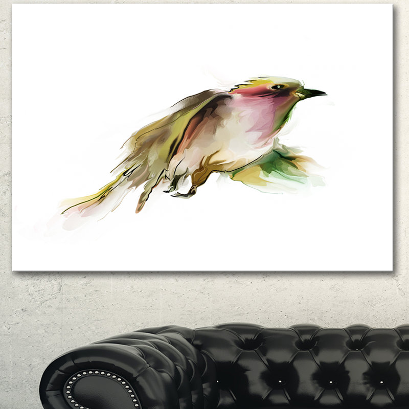 « nice volée d’oiseau sauvage sur blanc », H 20 po x l 20 po x P 1 po, Toile tendue