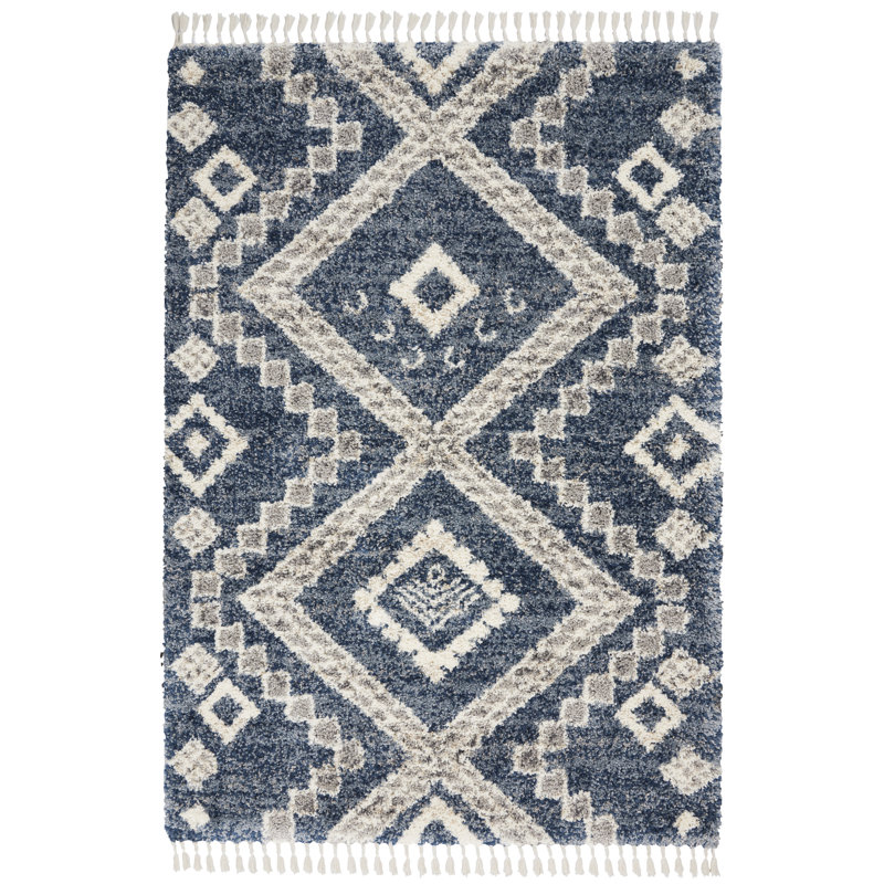 Tapis scandinave à poils longs Drusilla, Rectangle 4 pi x 6 pi