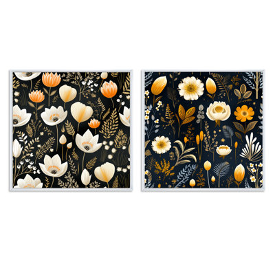 Ensemble de 2 cascades florales blanches rustiques enchantées