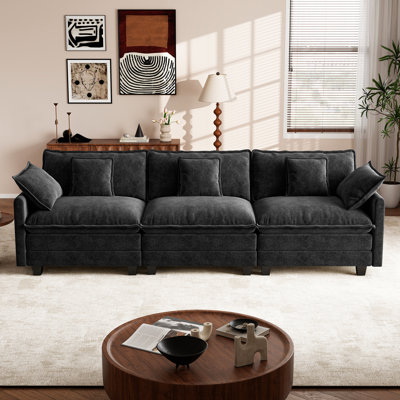 George 111.5" Chenille Modular Sectional Sofa