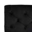 Banc rembourré moderne, noir et bronze, conception de lignes précises, pieds en métal poli, coutures en diamant pour sophistication, structure en fer, rembourrage en mousse, matériau en velours, produit de 44,98 po-883511849