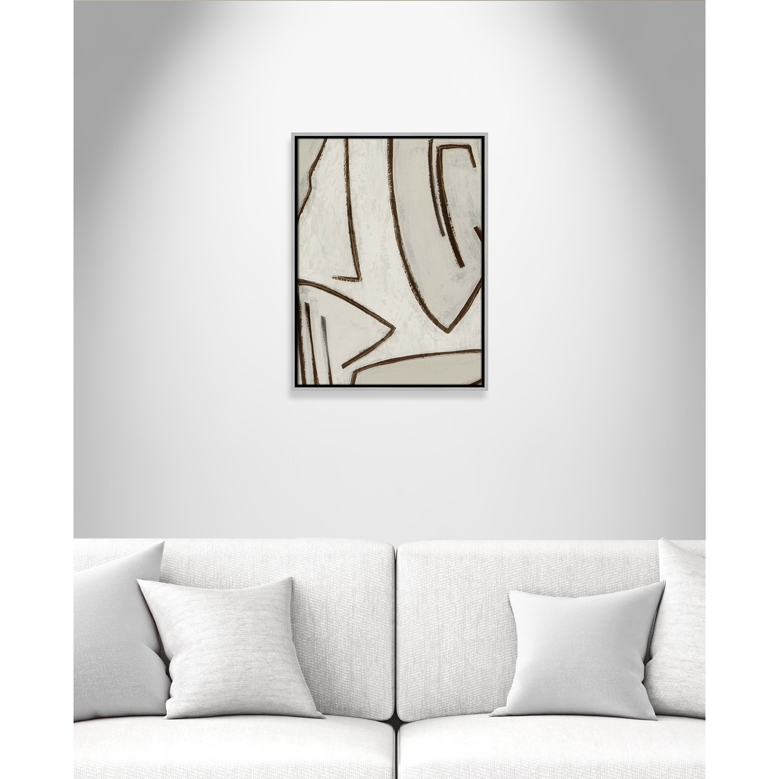 Line Work II, 19.5" W x 25.5" H, Silver