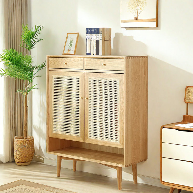 Armoire de rangement pour chaussures en bois massif 17 paires