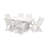 POLYWOOD Vineyard Folding Chair 7-Piece Dining Set with Trestle Legs-28284577