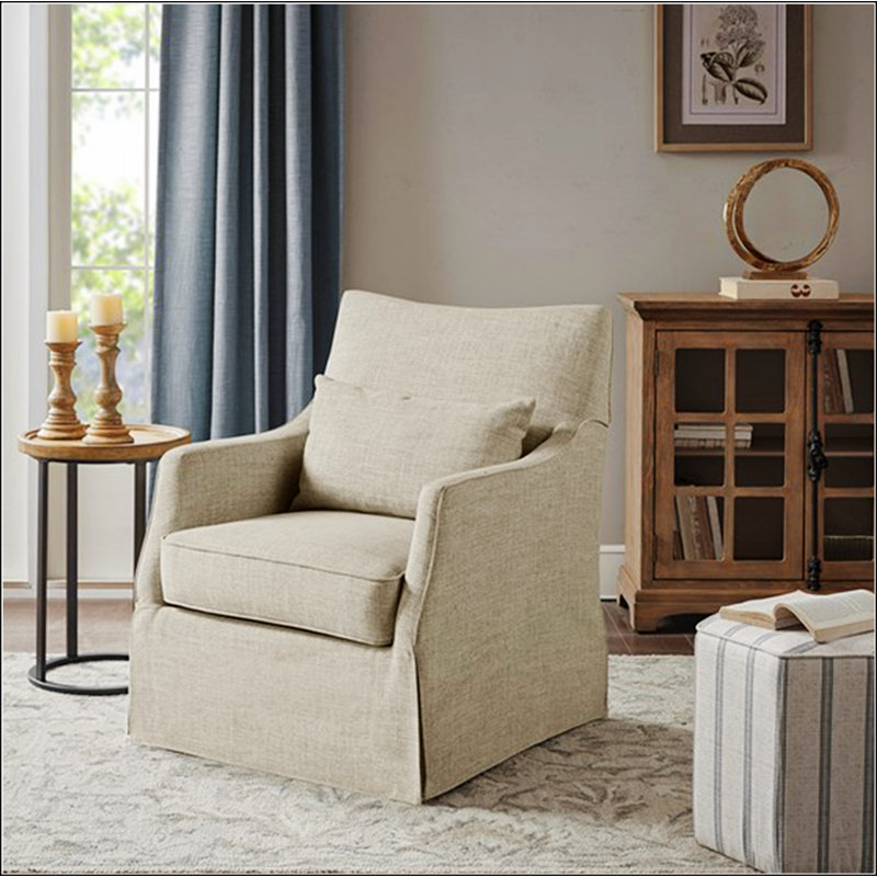Fauteuil d'appoint pivotant Hammersdale, Beige