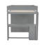 Lit mezzanine gris moderne avec placards, 2 bureaux et une armoire - Option 2 lits simples pleine grandeur avec option d'économie d'espace-2001209159-2001209157