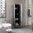 Linen Cabinet 70.8" H, With 1 Door And 4 Shelves, Matt Gray-408301357