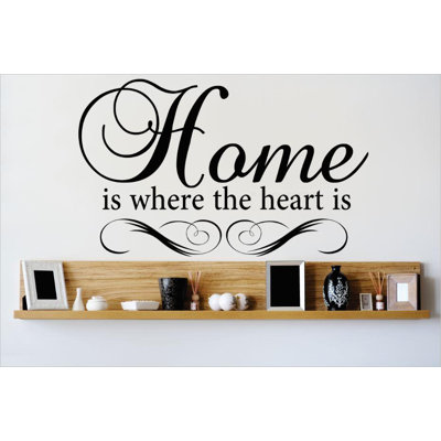 Décalcomanie murale "home is where the cardiaque is is