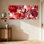 Plantes et fleurs, ensemble de 3 reproductions d'art sur toile