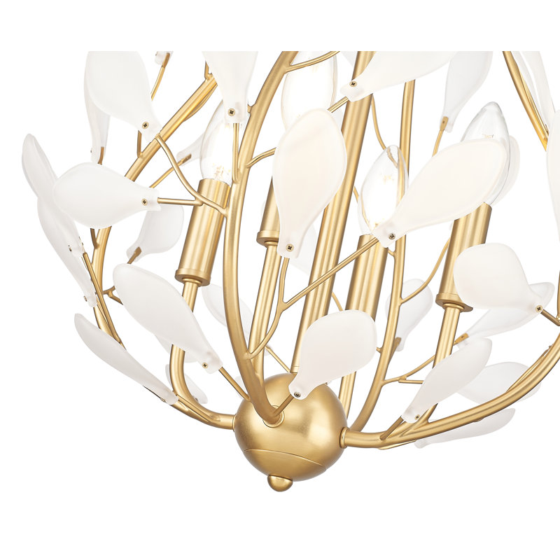 Lustre moderne 4 lumières Claudine, H 20,25 po x l 18 po x P 18 po, Quatre lumières
