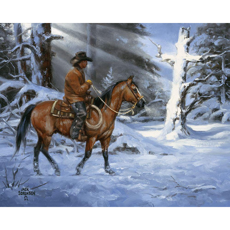 Art sur toile tendu avec Alcott Hill® Sorenson, Jack Gallery: Silent Night, Holy Night, H 36 po x l 44 po