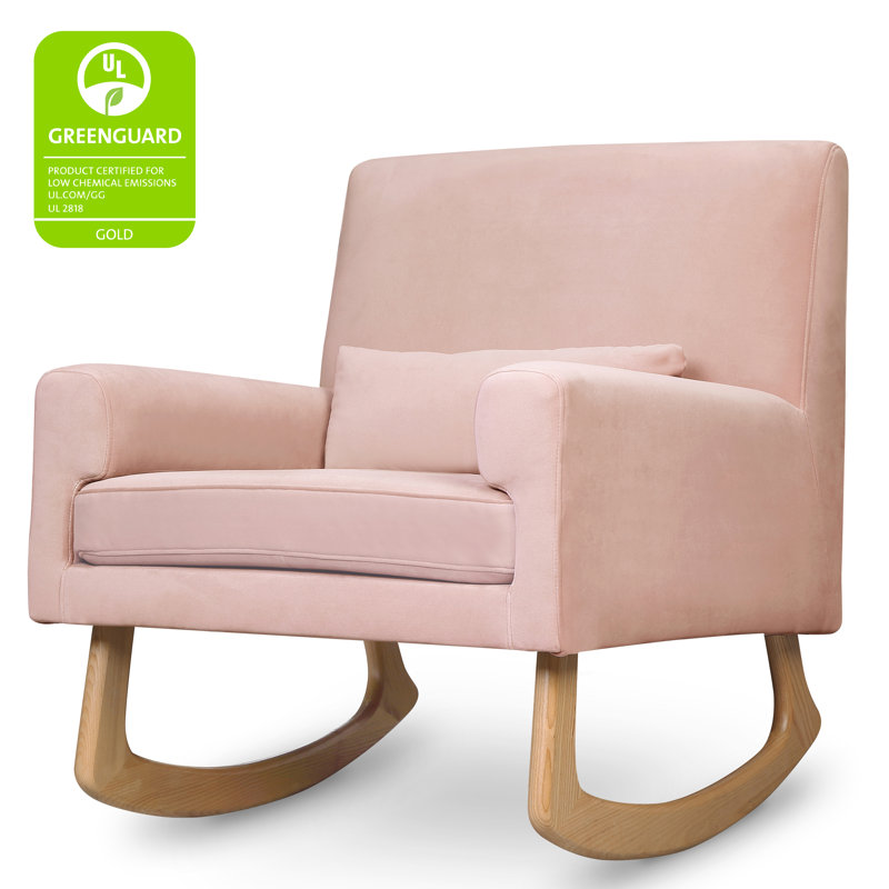 Sleepytime Rocking Chair, Light, Blush Velvet