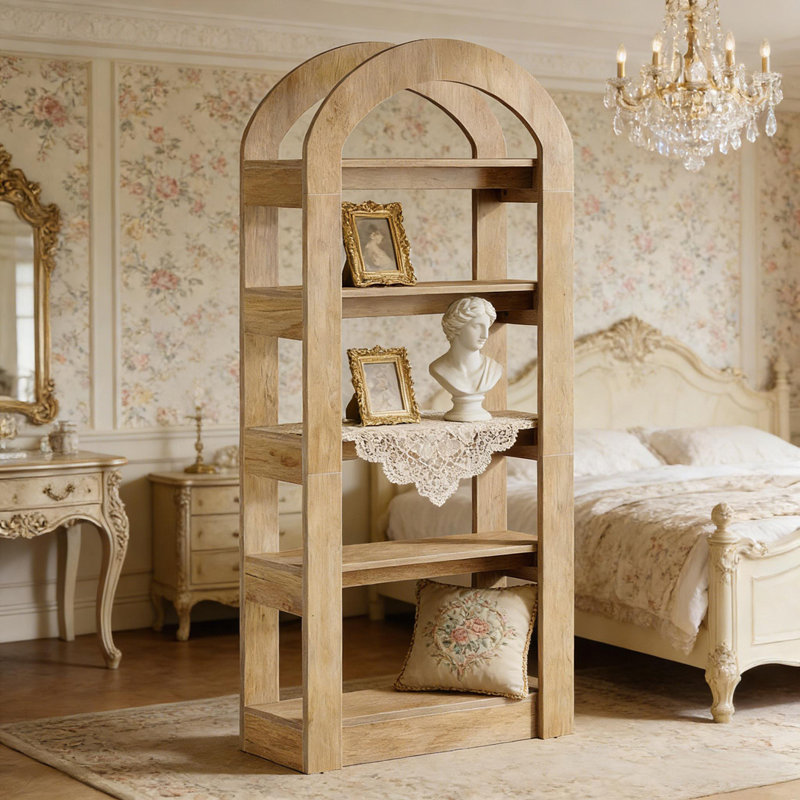 Arched Display Shelf,5-Tier Bookshelf