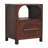 Wood Arched Edge 1 Drawer Bedside