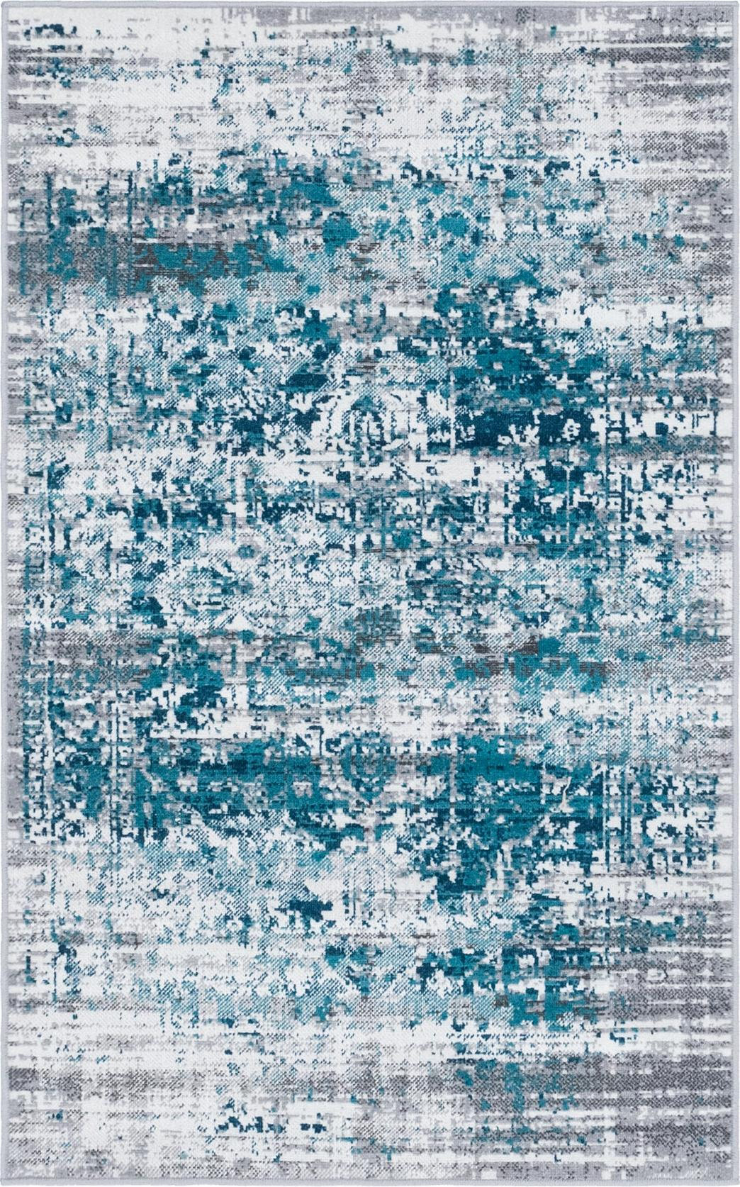 Bungalow Rose Dota Abstract Blue Area Rug & Reviews | Wayfair