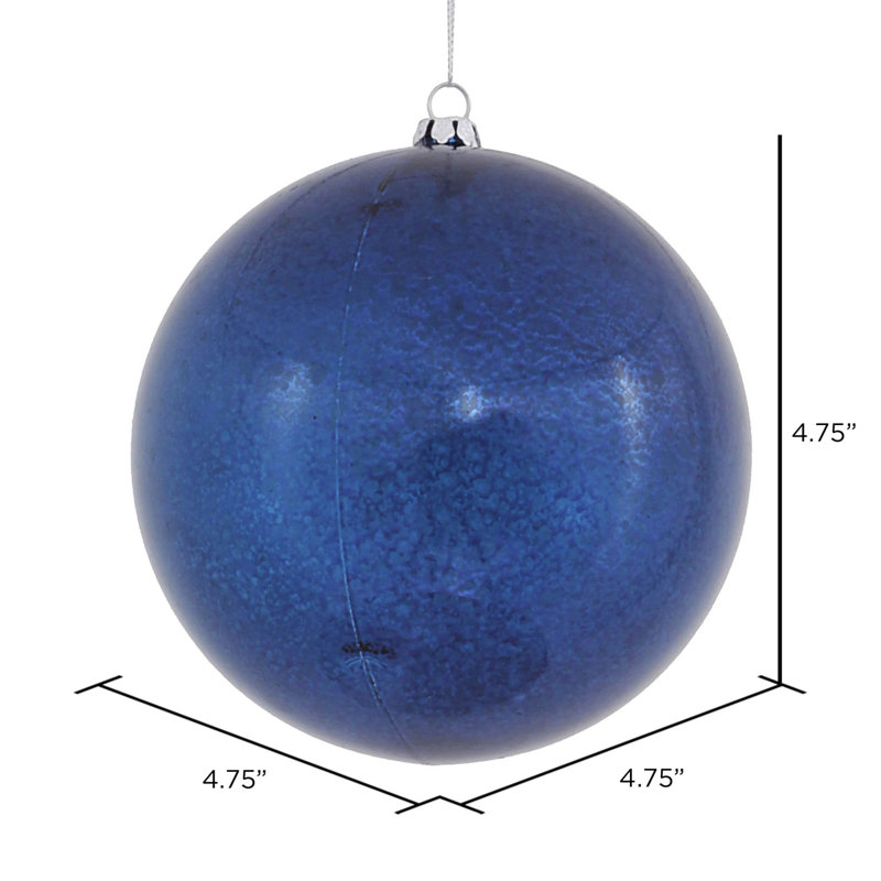 Ornement boule de mercure brillant, Bleu mer