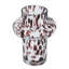 Vase décoratif en verre transparent avec des taches ambrées artistiques, design cylindrique, idéal pour un décor moderne et un présentoir floral ou autonome polyvalent.