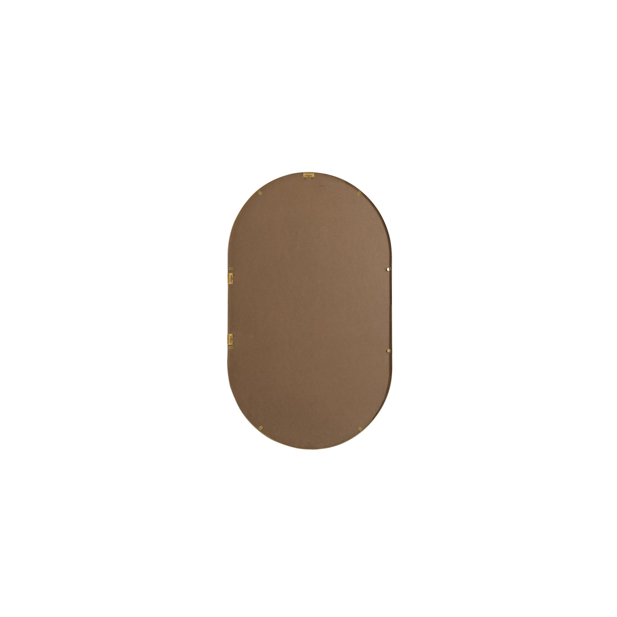 Sabine Metal Pill Wall Mirror, 40" x 24", Brass
