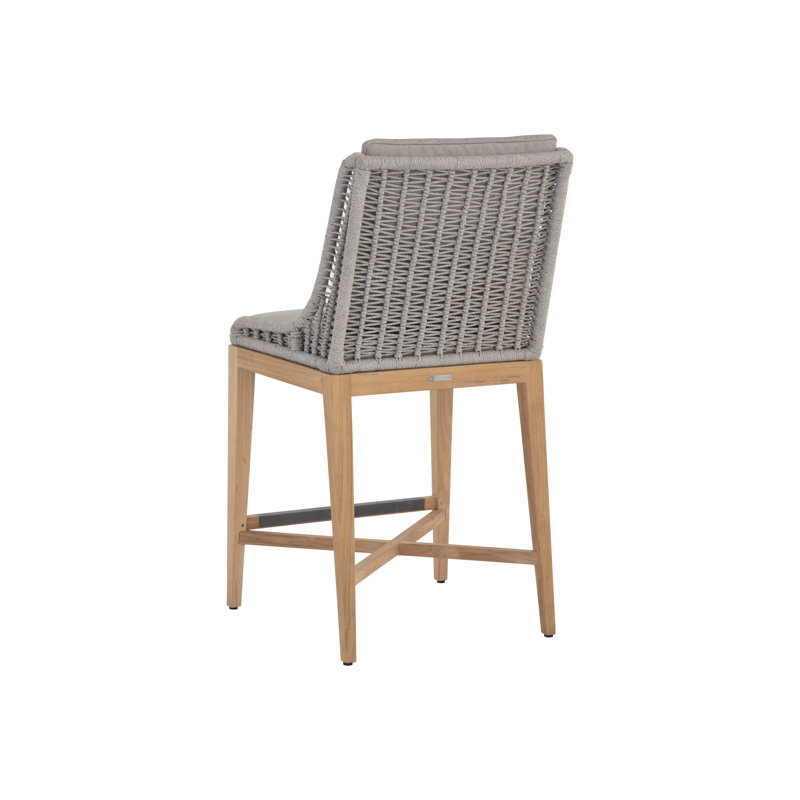 Sorrento Outdoor Bar Stool, Taupe, 26"