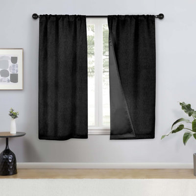 Kinlaw Textured Thermal Polyester Light Filtering Room Darkening Curtain Pair