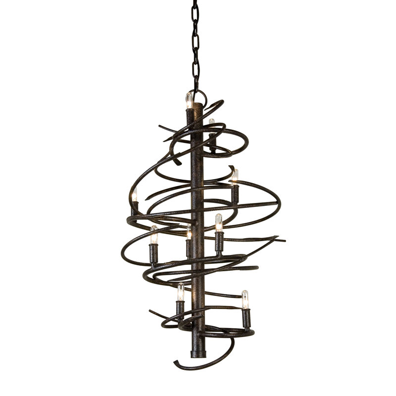 9 - Light Dimmable Geometric Chandelier