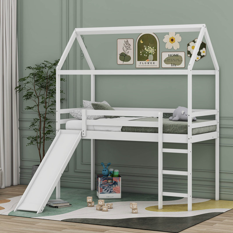 Lit pour enfant Hamadi, Simple, Blanc
