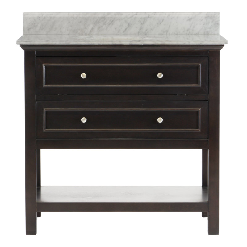 Ensemble de meuble-lavabo de salle de bain simple 36 po Chatwin, Espresso