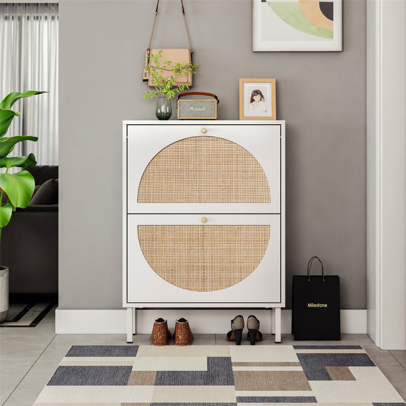 Shoe Storage Cabinet, White