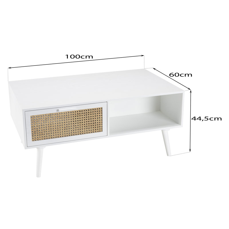 Four Leg Coffee Table with Storage
