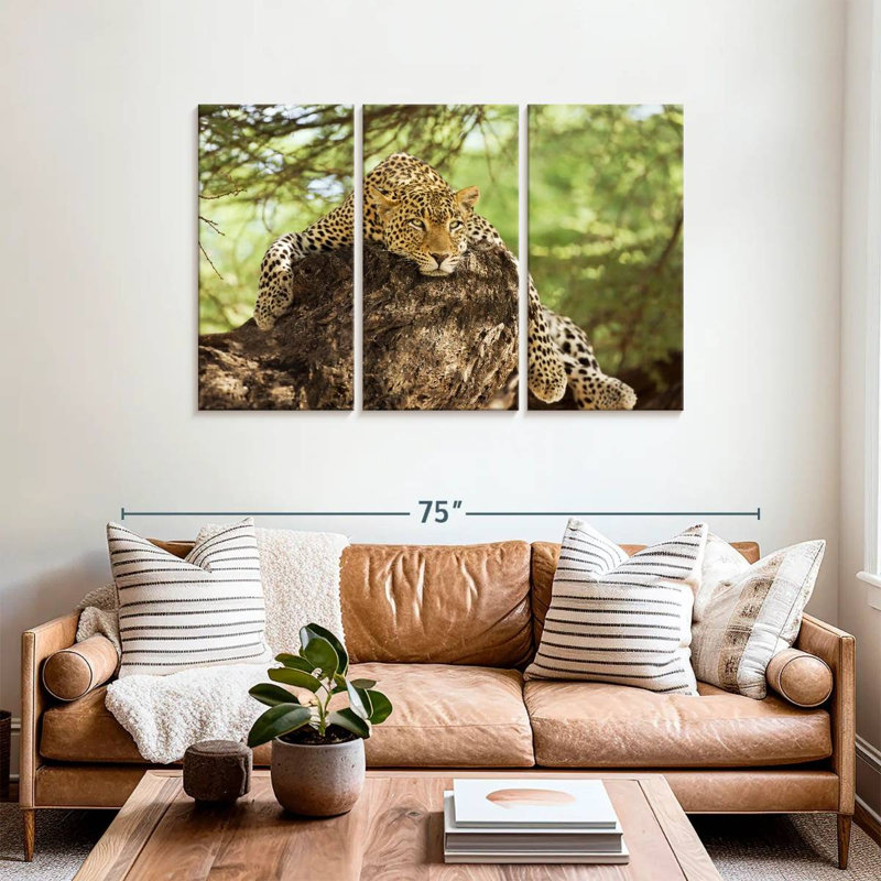 Leopard Taking It Easy In Kenya I, 36" H x 57" W
