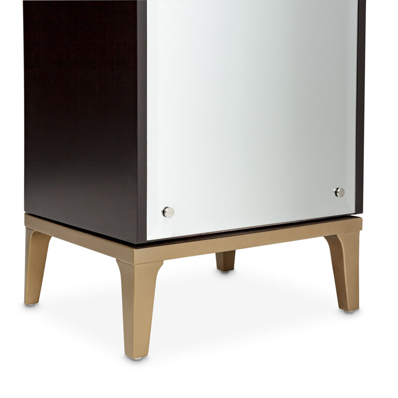 Malibu Crest 6 - Drawer Dresser, Black/Crotch Mahogany