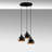 Modern Industrial Chandelier, Black Metal Body, 16.5 x 16.5 inches | Adjustable Height 44.9 inches, 3 x E27 Socket (Max 40W) | Perfect for Scandinavian & Novelty Decor | Stylish Lighting Fixture for Home & Office-1862059235