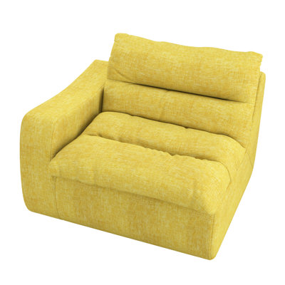 Fauteuil à mousse haute - plancher jaune pour salon, chambre à coucher, bureau, salon ergonomique