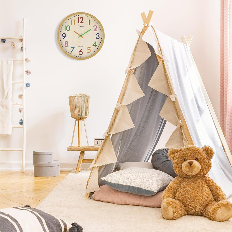 Horloge murale 14 pouces pour enfants pour enfants
