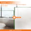 P 38 po x H 76 po Porte de douche 1/4 po ANSI en verre trempé givré, porte de douche sans cadre facile à nettoyer avec barre à serviettes réversible à gauche ou à droite.