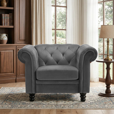 Fauteuil Chesterfield de 42,52 po Fynlie