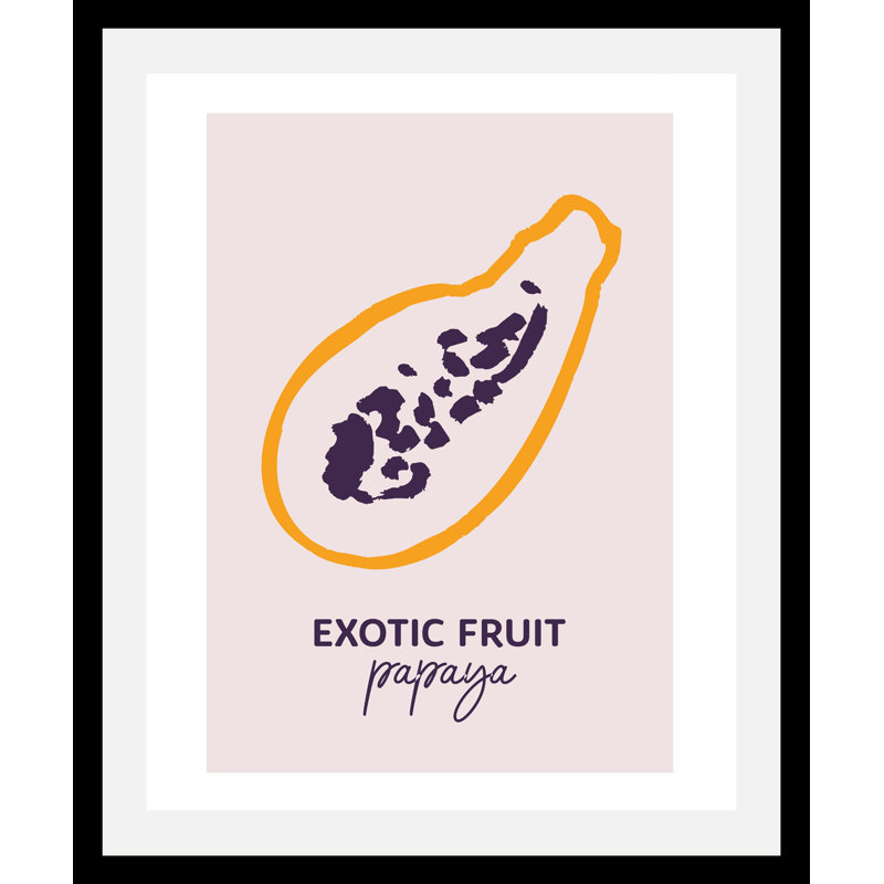 Papaya - Single Picture Frame Print, 70cm H x 50cm W