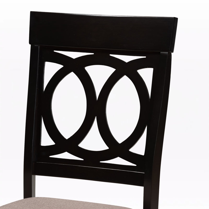Waverly Dining Set, 29.7" H x 44.65" L x 44.65" W, Dark Brown/Sand, 7