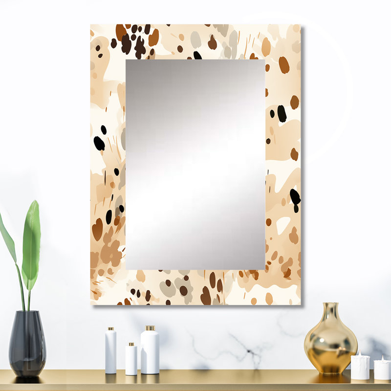 Motif abstrait de pattes abstraites, impression abstraite, miroir mural moderne, Abdussalam, 32 po x 24 po