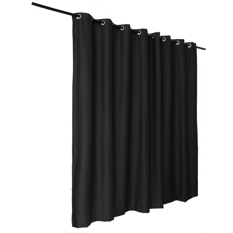Emillie Blackout Single Curtain Panel, Black, 180" W x 96" L