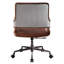 Chaise de bureau, cuir fleur rétro