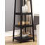 Portemanteau Vassen avec tablettes de rangement à 3 niveaux au fini noir-388473831