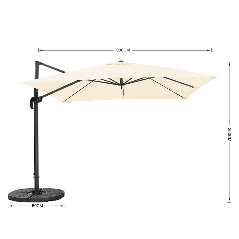 Aanyah 300cm Cantilever Parasol, Beige