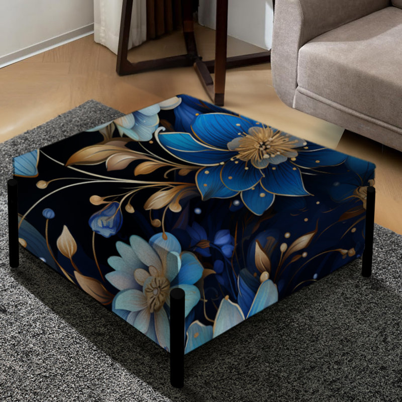 Mystical Boho Pattern I - Paisley Large Square Ottoman