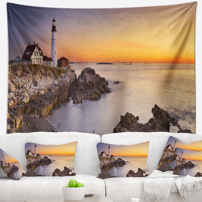 Tapisserie du phare de Portland Head, H 50 po x l 60 po